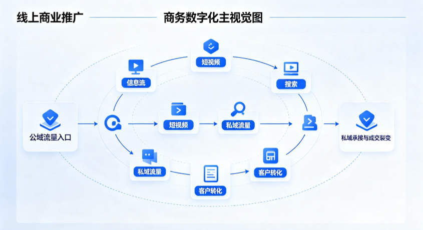 谢家集区线上商业推广怎么做？全域流量闭环搭建与低成本转化实战指南